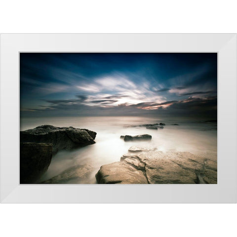 Morning Breaks White Modern Wood Framed Art Print by Brackstone, Mel