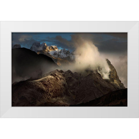 Magic Light White Modern Wood Framed Art Print by Schumacher, Nicolas