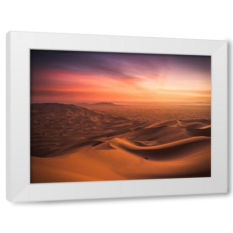 An End And A Beginning White Modern Wood Framed Art Print by Wonisch, Andreas