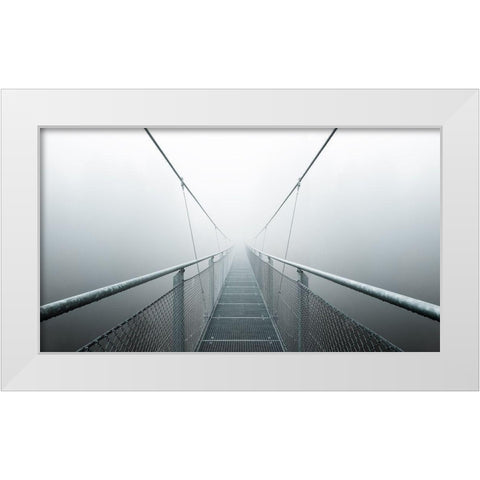 The Path To Infinity White Modern Wood Framed Art Print by Zimmermann, Max