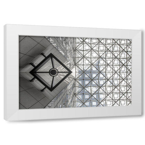 Symmetric Sky White Modern Wood Framed Art Print by Guyot, Michel