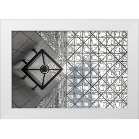 Symmetric Sky White Modern Wood Framed Art Print by Guyot, Michel