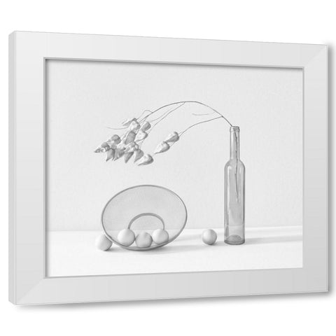 Untitled White Modern Wood Framed Art Print by Lazarov -, Dimitar