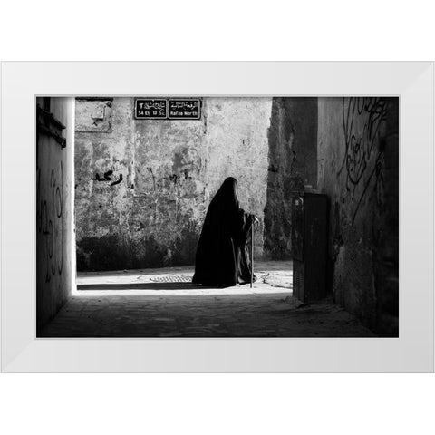 S4 E1/ 13 St. White Modern Wood Framed Art Print by A. Al Traifi, Zuhair