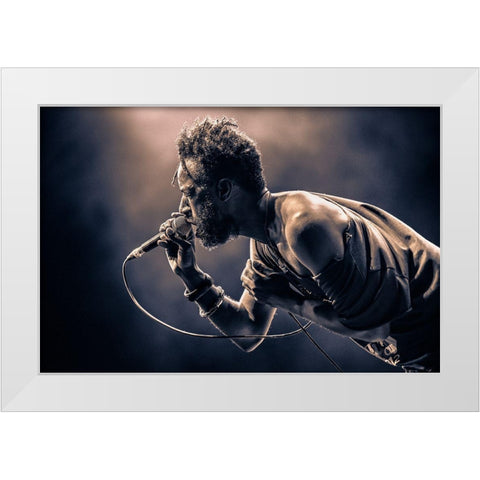 Saul Williams White Modern Wood Framed Art Print by Unknown