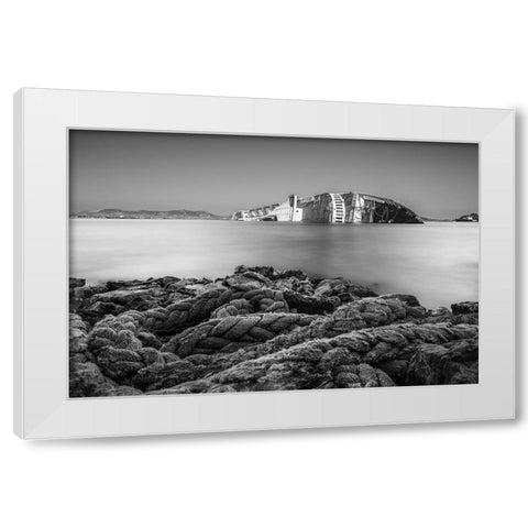 The Shipwreck White Modern Wood Framed Art Print by Pergioudakis, Manos