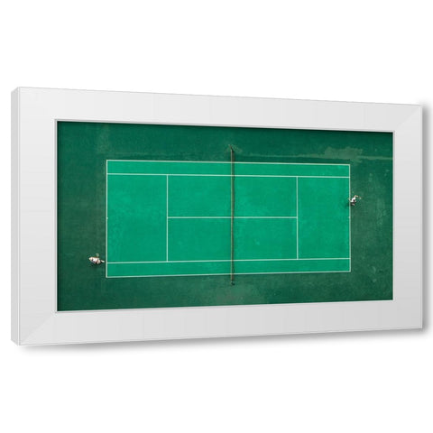 Game! Set! Match! White Modern Wood Framed Art Print by Fegari