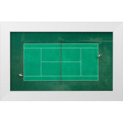 Game! Set! Match! White Modern Wood Framed Art Print by Fegari