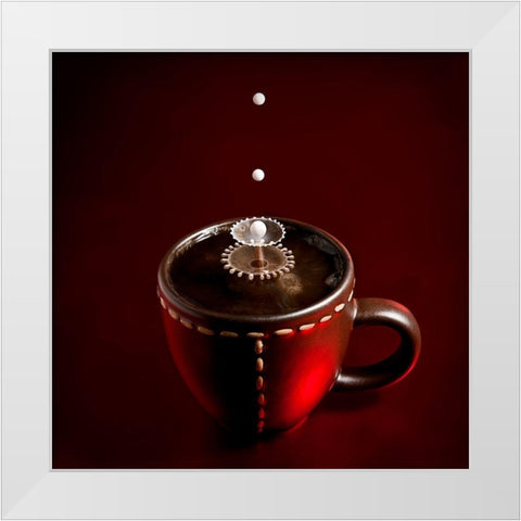 Boom Boom White Modern Wood Framed Art Print by Kiciak, Christophe