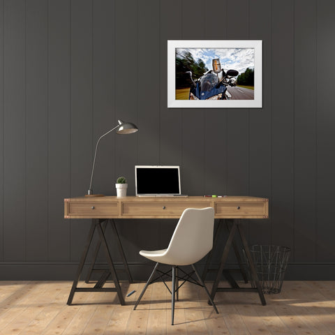 Knight Rider White Modern Wood Framed Art Print by Kiciak, Christophe