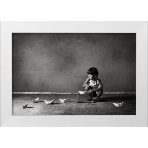 Expanding The Horizons Of Imagination.. White Modern Wood Framed Art Print by Monique