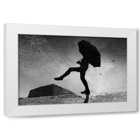 Skywalker White Modern Wood Framed Art Print by Ajven
