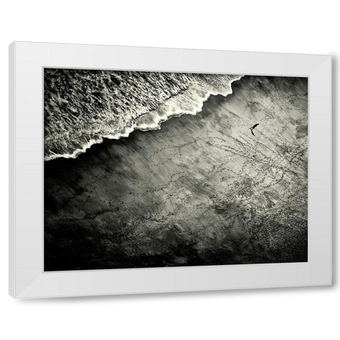 They Are Watching White Modern Wood Framed Art Print by Momanu, Mirela