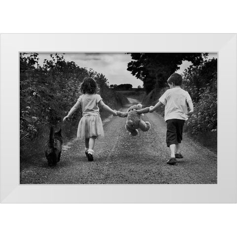 Big Adventure White Modern Wood Framed Art Print by Gibney, Paul