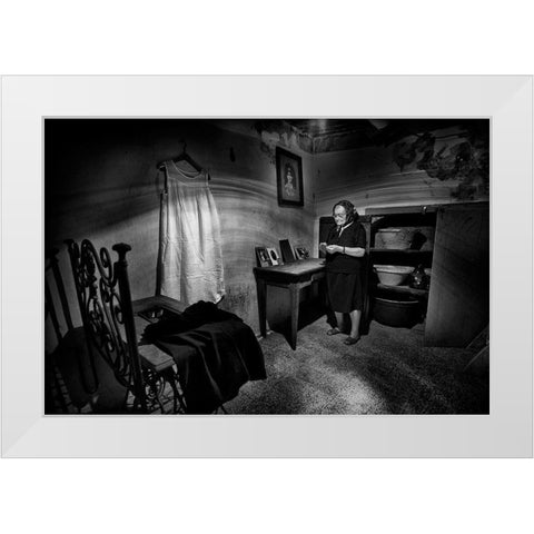 Old Memories... White Modern Wood Framed Art Print by Grambone, Antonio