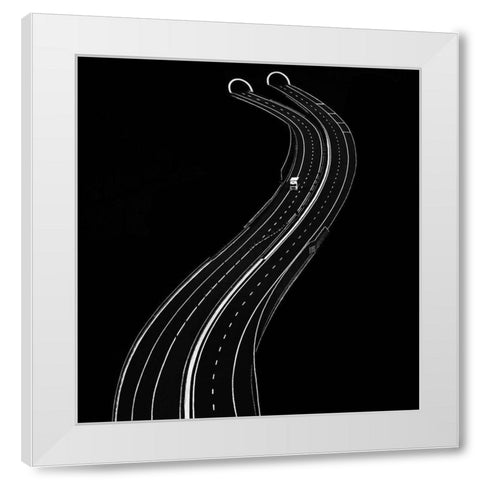 Alone White Modern Wood Framed Art Print by Krivec, Samanta
