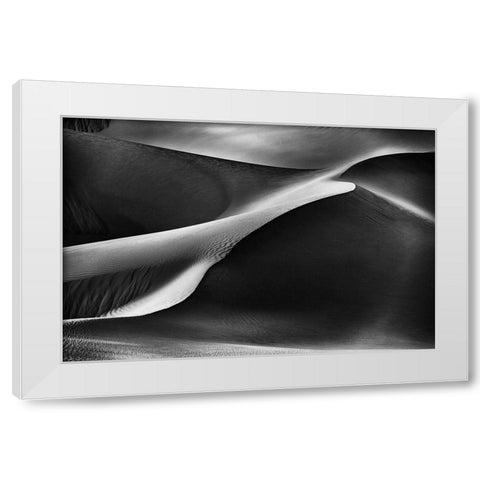 Curvatures White Modern Wood Framed Art Print by Al Adwan, Rami