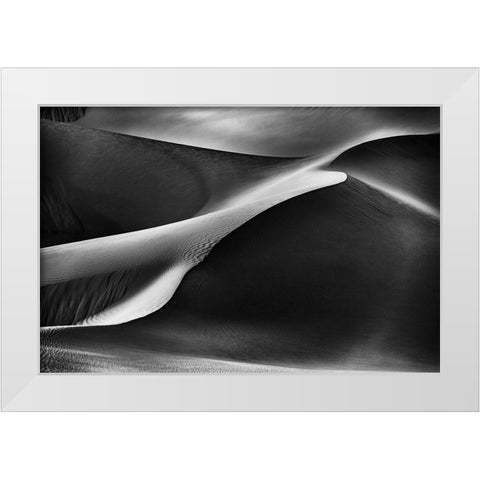 Curvatures White Modern Wood Framed Art Print by Al Adwan, Rami