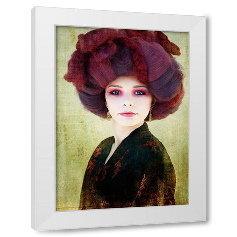 Redhead White Modern Wood Framed Art Print by Kenp