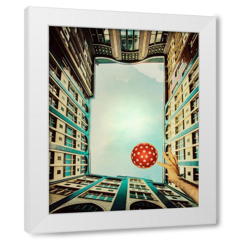 Play It! White Modern Wood Framed Art Print by ambra