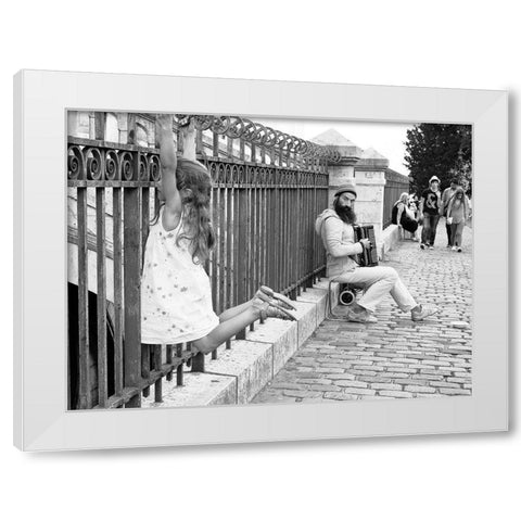 Lah White Modern Wood Framed Art Print by Licko, Jaro