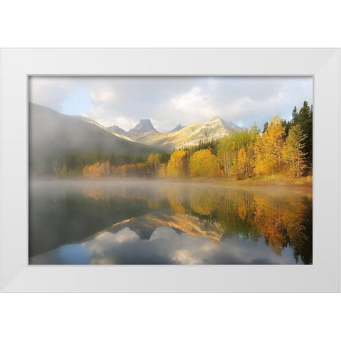 Untitled White Modern Wood Framed Art Print by Liu, Victor