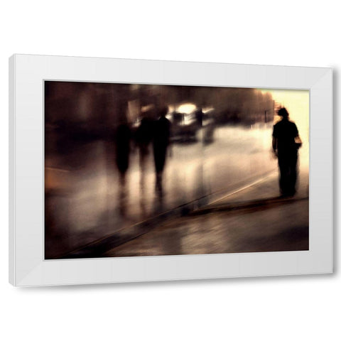 Lost Shadows White Modern Wood Framed Art Print by Momanu, Mirela