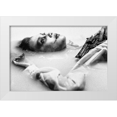 Contemplate White Modern Wood Framed Art Print by Holloway, Sue