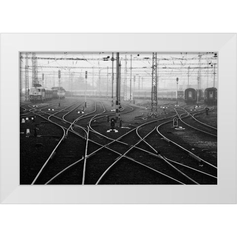 Im A November Passenger White Modern Wood Framed Art Print by Gabor, Nicoleta