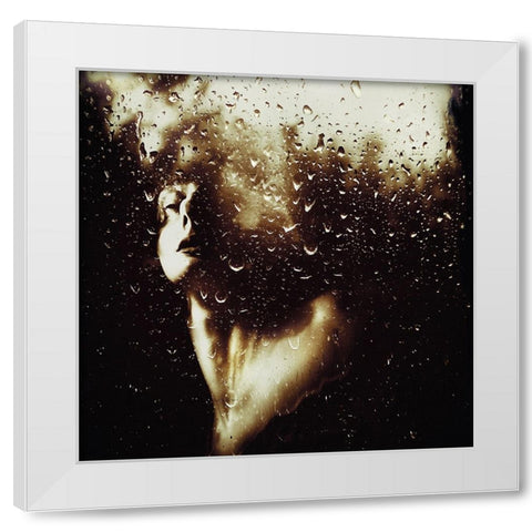 Untitled White Modern Wood Framed Art Print by Ivanova, Inga