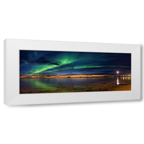 Sunset At Andenes White Modern Wood Framed Art Print by Samuelsen, Roy
