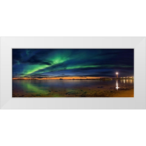 Sunset At Andenes White Modern Wood Framed Art Print by Samuelsen, Roy