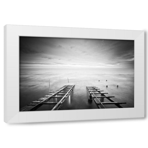 To The Infinity White Modern Wood Framed Art Print by Coppari, Claudio