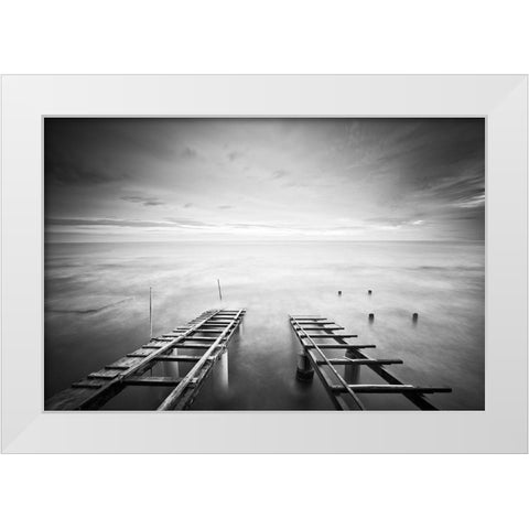 To The Infinity White Modern Wood Framed Art Print by Coppari, Claudio