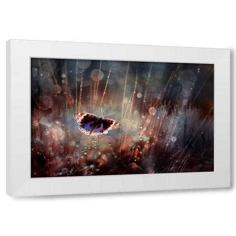 Traped White Modern Wood Framed Art Print by Juniawan, Rooswandy