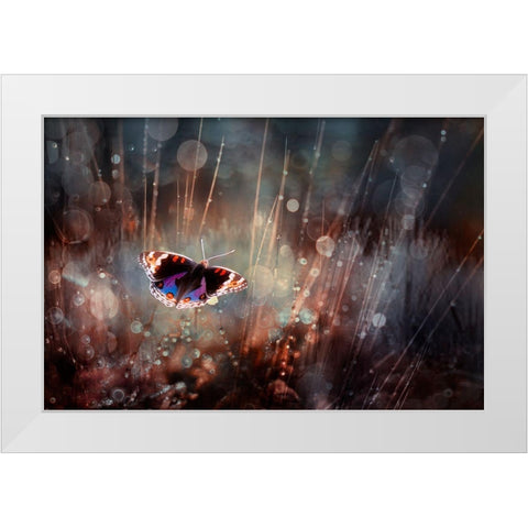 Traped White Modern Wood Framed Art Print by Juniawan, Rooswandy