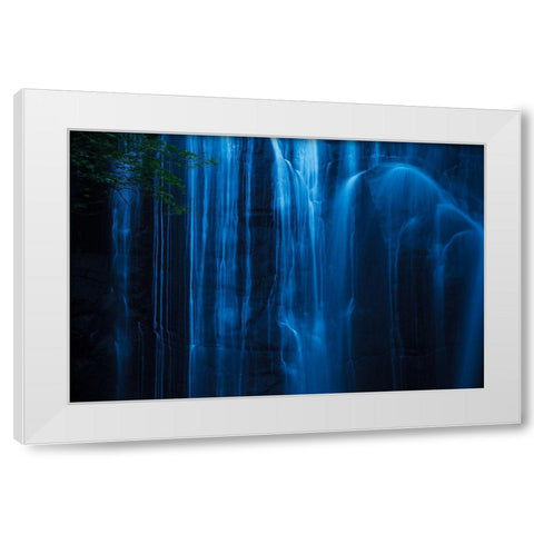 Sycamine Falls White Modern Wood Framed Art Print by Fujii, Tsuneya