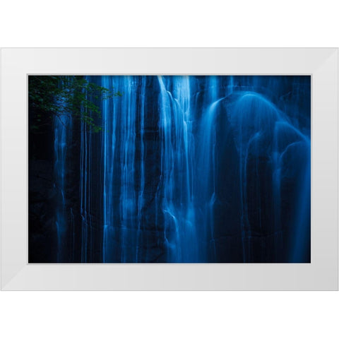 Sycamine Falls White Modern Wood Framed Art Print by Fujii, Tsuneya
