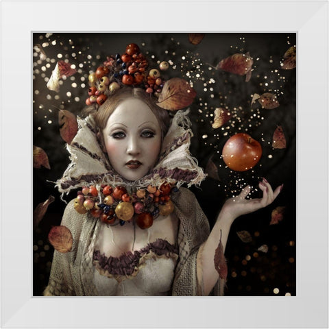 Magic Of The Season White Modern Wood Framed Art Print by Murakami, Kiyo