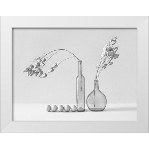 .....~Ii~ White Modern Wood Framed Art Print by Lazarov, Dimitar
