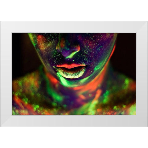 Alices World White Modern Wood Framed Art Print by Kokdemir, Dogan