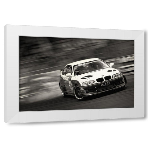 Dr 1 Ft White Modern Wood Framed Art Print by Chongky