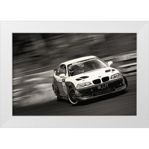 Dr 1 Ft White Modern Wood Framed Art Print by Chongky