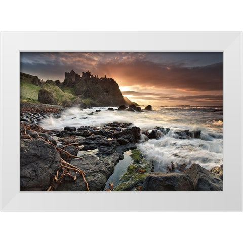 Dunluce Light White Modern Wood Framed Art Print by Mcparland, Gary