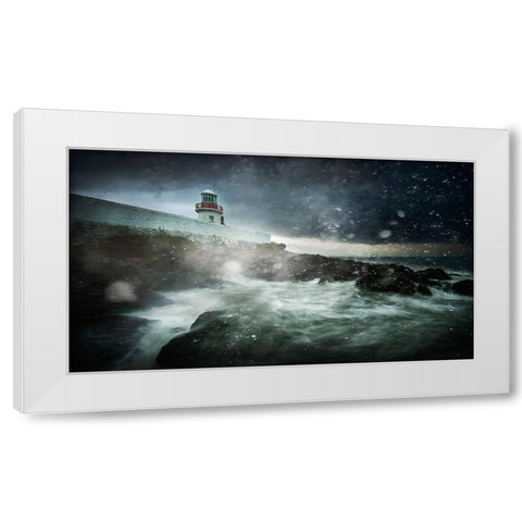 Storm Coming White Modern Wood Framed Art Print by Krakowski, Marcin