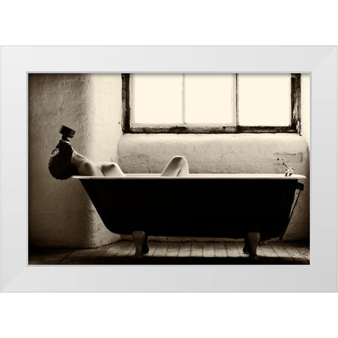 Decontamination White Modern Wood Framed Art Print by Paul