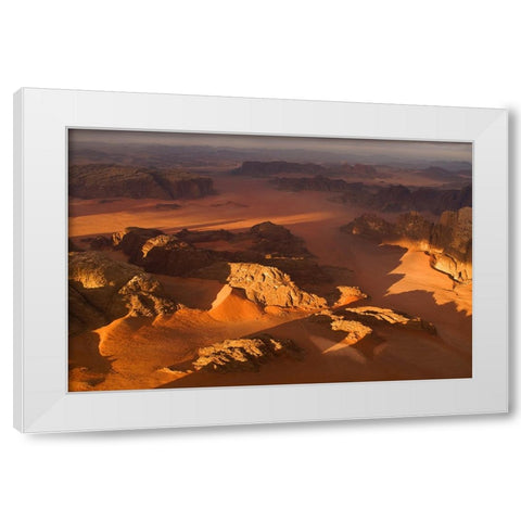 Earth Shadows White Modern Wood Framed Art Print by Wrobel, Karsten