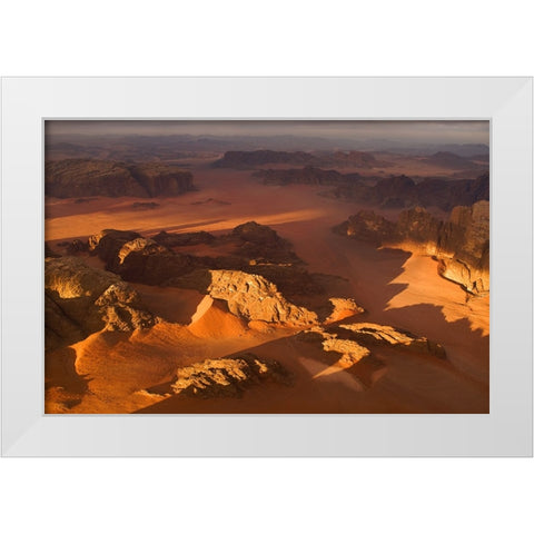 Earth Shadows White Modern Wood Framed Art Print by Wrobel, Karsten