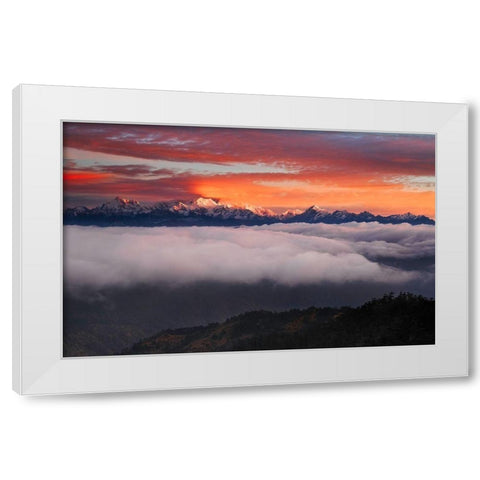 The Mountain Gods White Modern Wood Framed Art Print by Wrobel, Karsten