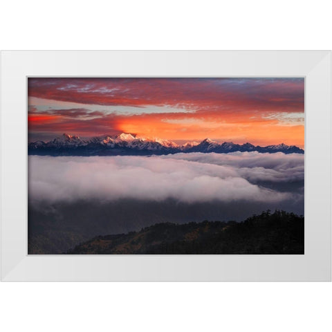 The Mountain Gods White Modern Wood Framed Art Print by Wrobel, Karsten
